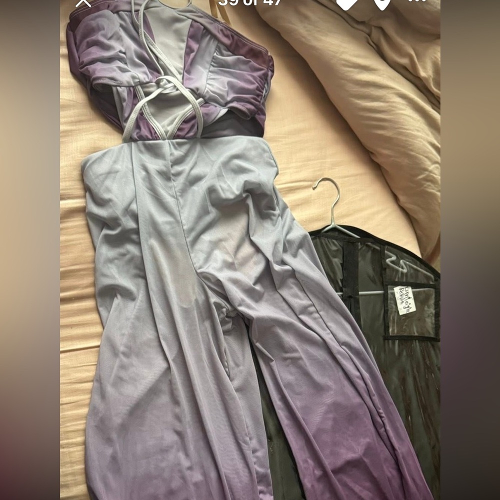 Chic Lavender Women's Wide Leg Jumpsuit